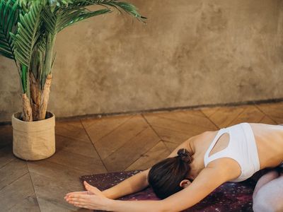 Soft blankets and cushions for restorative yoga practice
